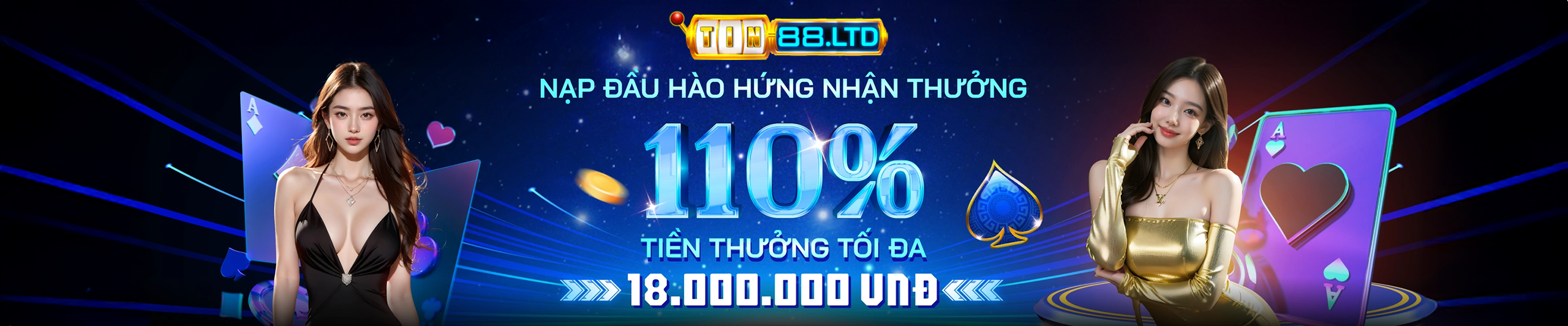 Nạp tiền lần đầu khuyến mãi 110% tại Tin88